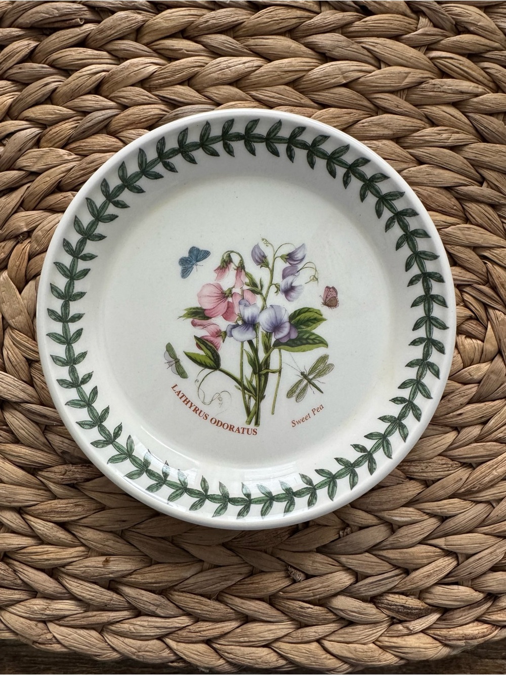 Vintage Portmeirion Botanic Garden Side Desert Plate Sweet Pea 6”